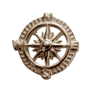 Stow Lockets Jewellery STOW Compass (Direction) Charm - 9ct Rose Gold