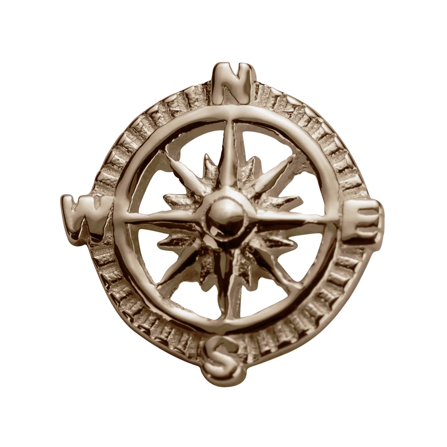 Stow Lockets Jewellery STOW Compass (Direction) Charm - 9ct Rose Gold