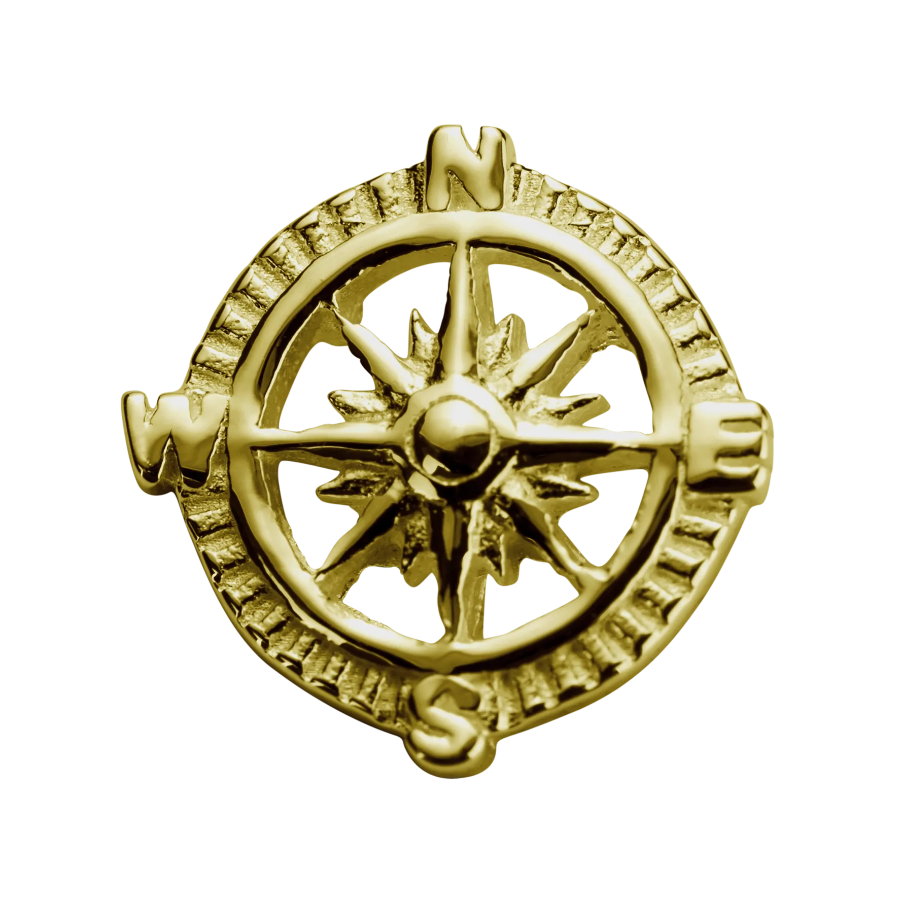 Stow Lockets Jewellery STOW Compass (Direction) Charm - 9ct Yellow Gold