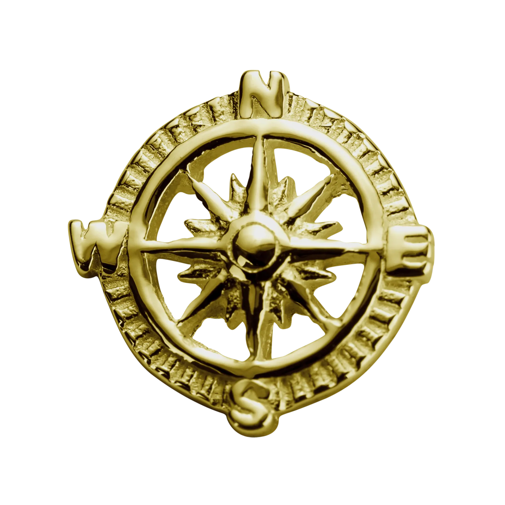 Stow Lockets Jewellery STOW Compass (Direction) Charm - 9ct Yellow Gold
