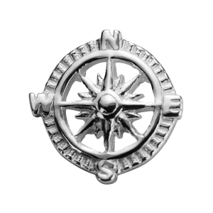 Stow Lockets Jewellery STOW Compass (Direction) Charm - Sterling Silver