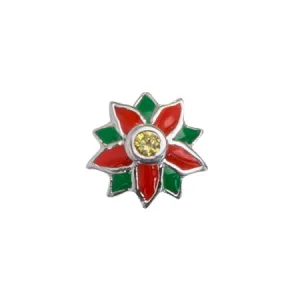Stow Lockets Jewellery STOW December Poinsettia (Cherised) Charm