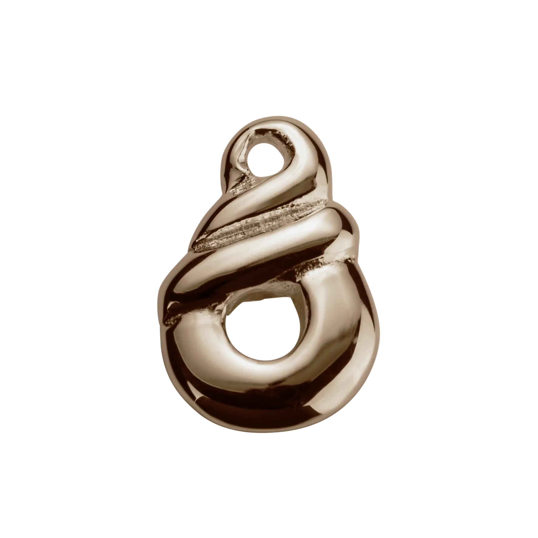 Stow Lockets Jewellery STOW Eternity Twist (Together Forever) Charm - 9ct Rose Gold