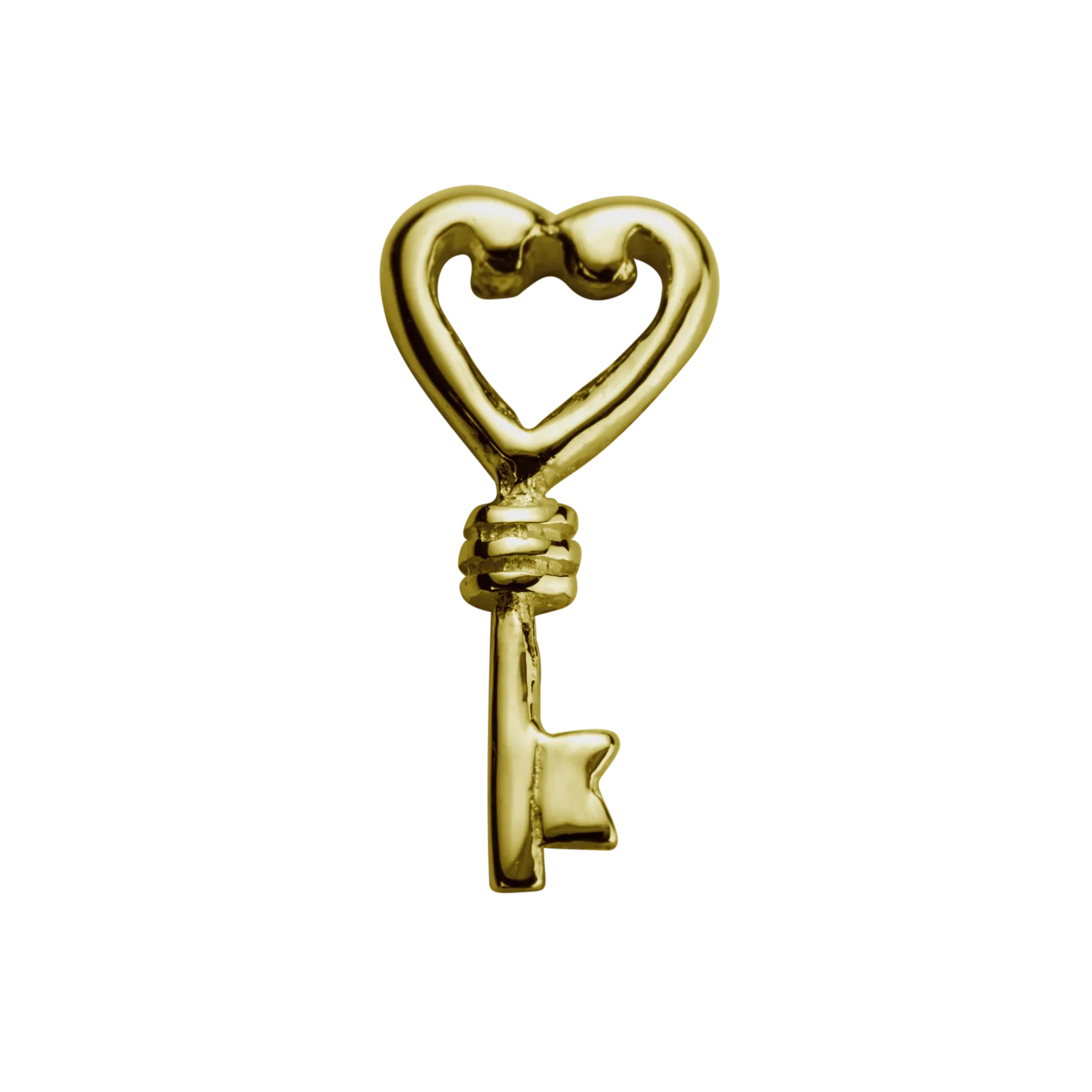 Stow Lockets Jewellery STOW Key (Treasured) Charm - 9ct Yellow Gold