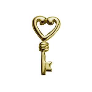 Stow Lockets Jewellery STOW Key (Treasured) Charm - 9ct Yellow Gold