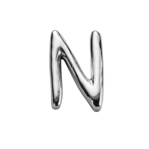 Stow Lockets Jewellery STOW Letter N Charm - Sterling Silver