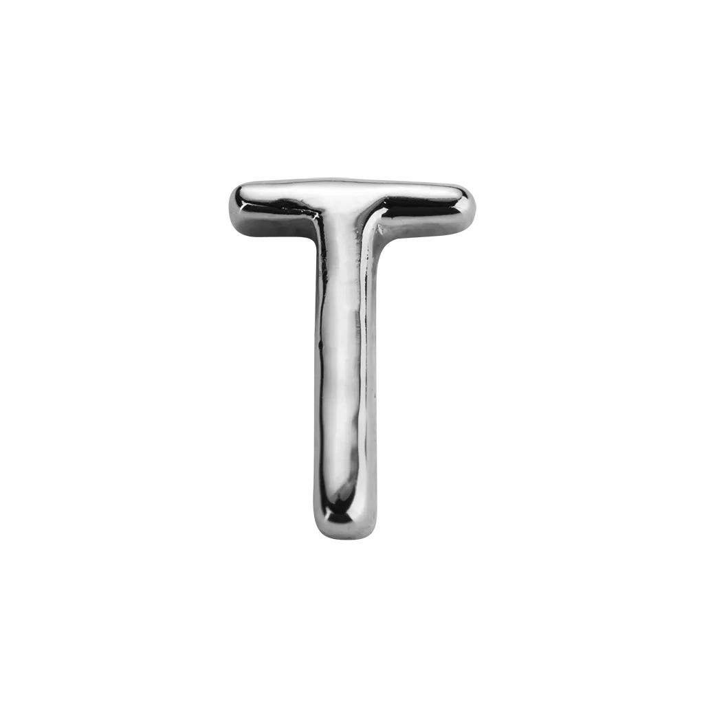 Stow Lockets Jewellery STOW Letter T Charm - Sterling Silver