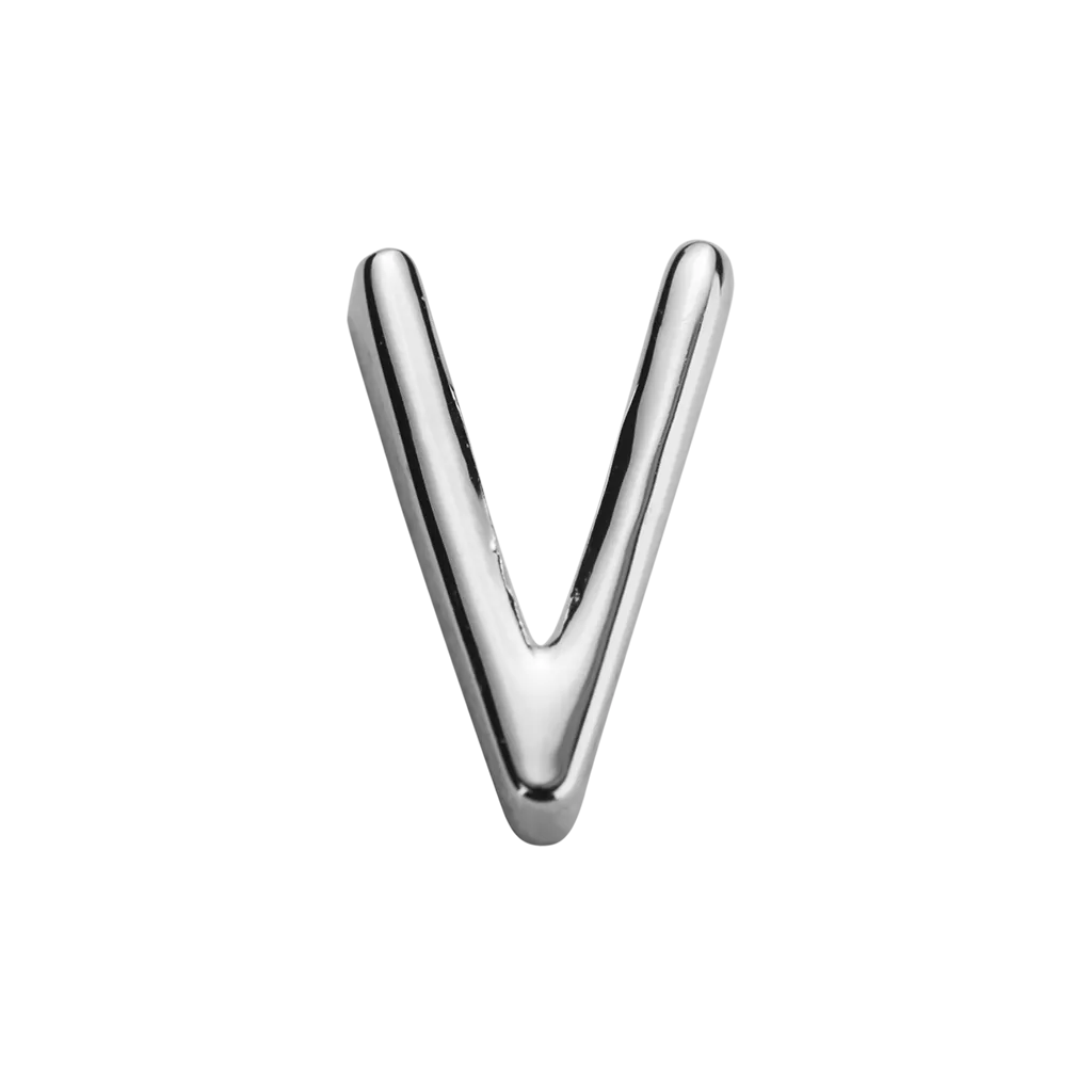 Stow Lockets Jewellery STOW Letter V Charm - Sterling Silver