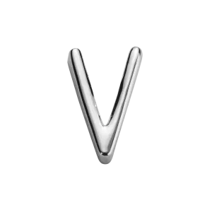 Stow Lockets Jewellery STOW Letter V Charm - Sterling Silver