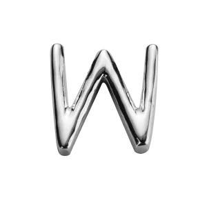 Stow Lockets Jewellery STOW Letter W Charm - Sterling Silver