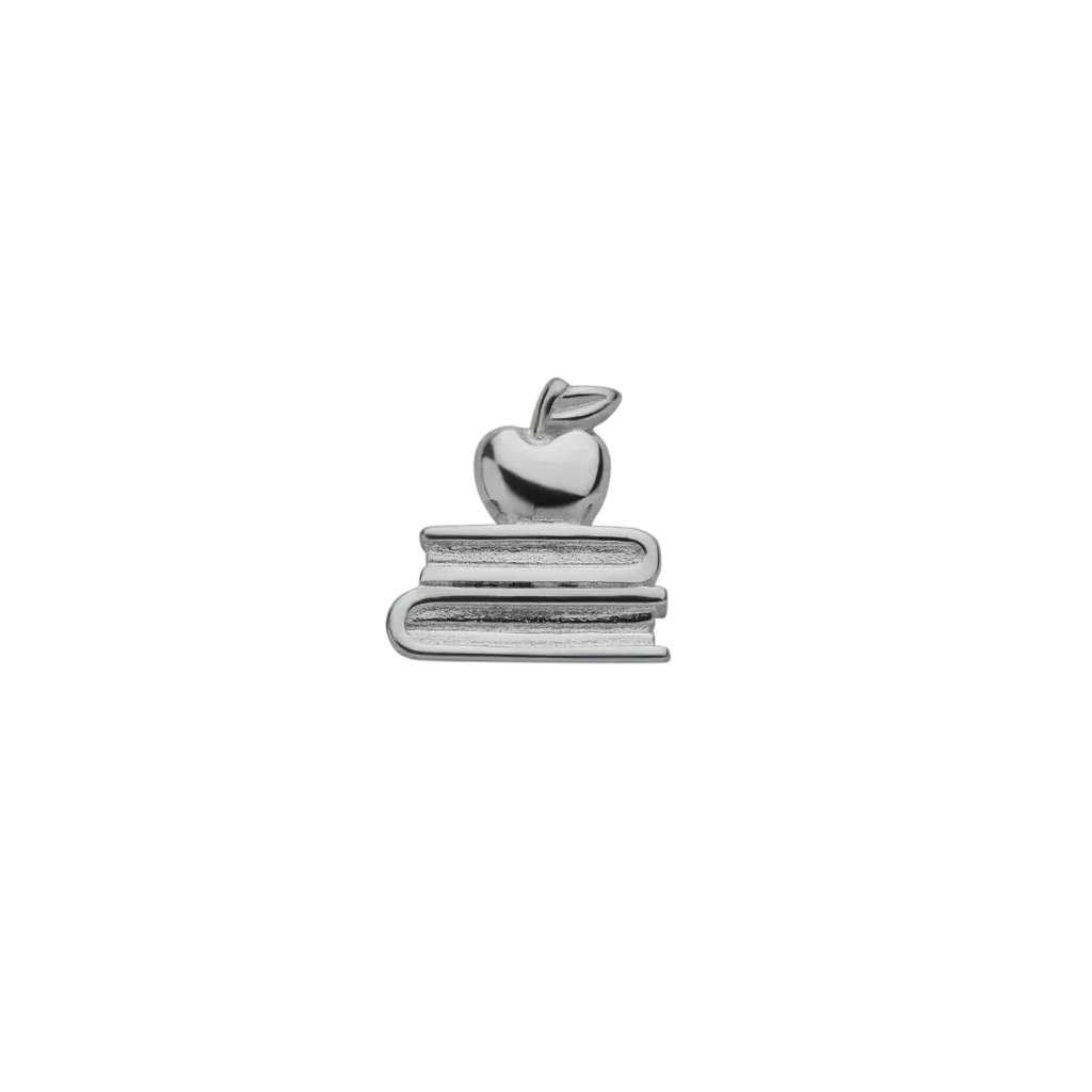 Stow Lockets Jewellery Stow - Library & Apple (Educate) Silver