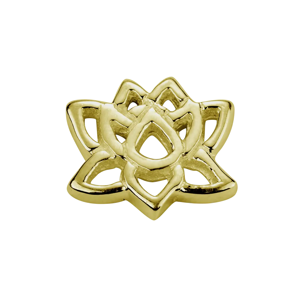 Stow Lockets Jewellery STOW Lotus (Enlightenment) Charm - 9ct Yellow Gold