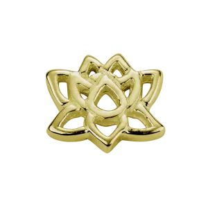 Stow Lockets Jewellery STOW Lotus (Enlightenment) Charm - 9ct Yellow Gold