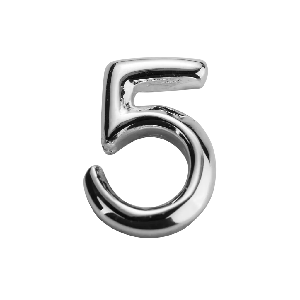 Stow Lockets Jewellery STOW Number 5 Charm - Sterling Silver