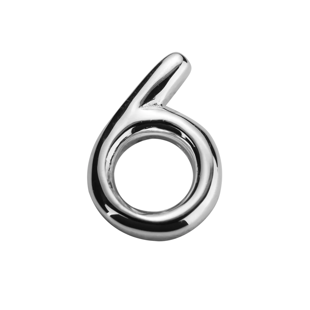 Stow Lockets Jewellery STOW Number 6 Charm - Sterling Silver