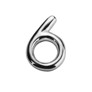 Stow Lockets Jewellery STOW Number 6 Charm - Sterling Silver