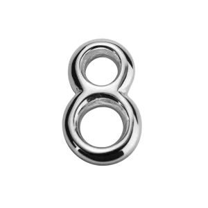 Stow Lockets Jewellery STOW Number 8 Charm - Sterling Silver