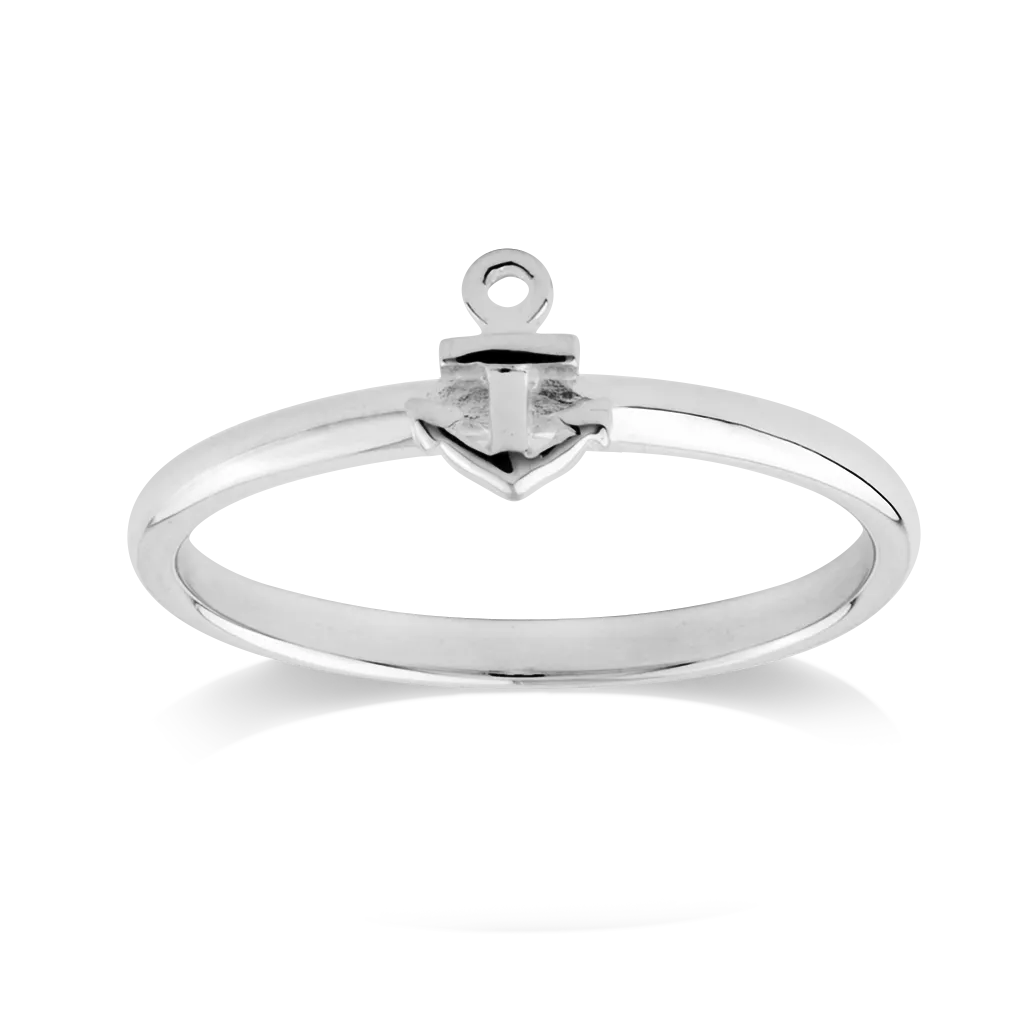 Stow Lockets Jewellery STOW Ring - Anchor (Strength) Size L