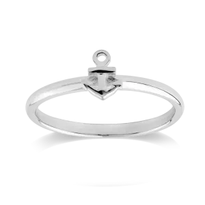 Stow Lockets Jewellery STOW Ring - Anchor (Strength) Size L
