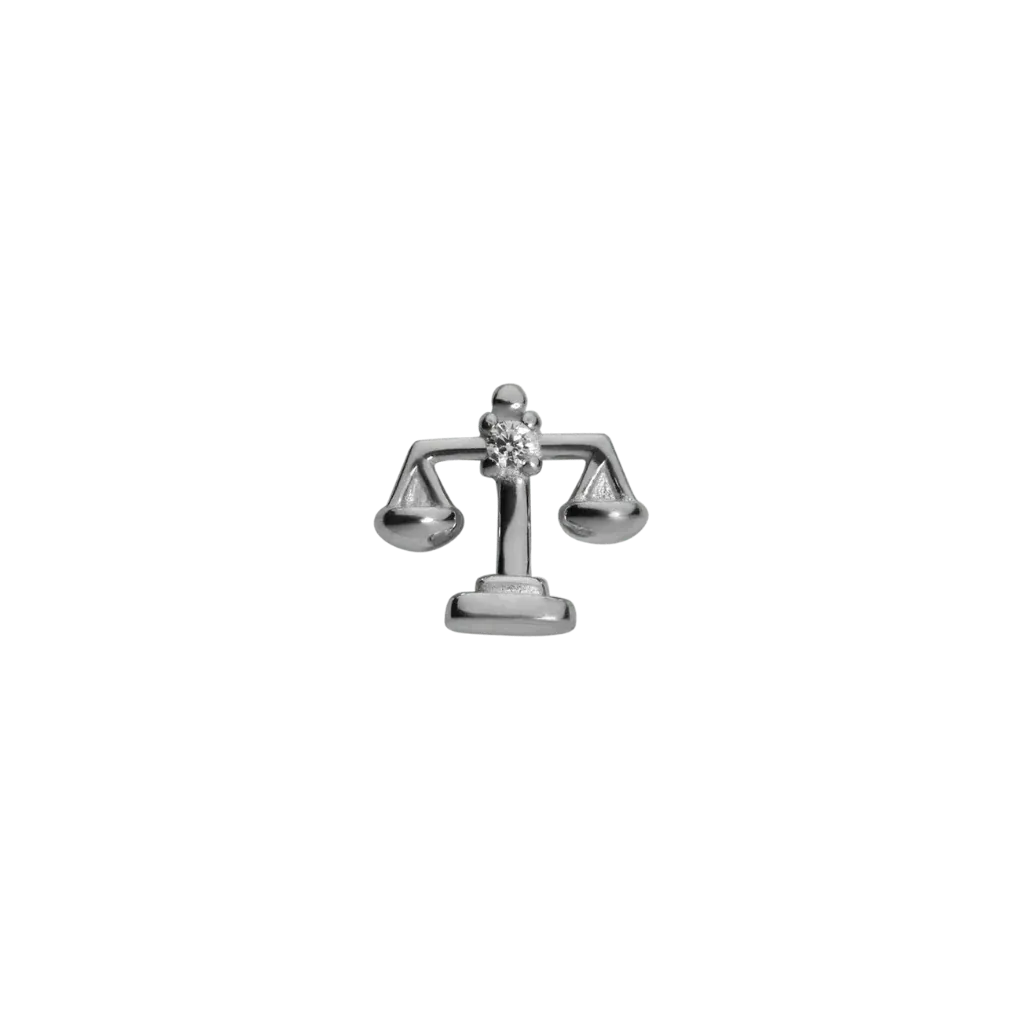 Stow Lockets Jewellery Stow - Scales (Balance) Silver/CZ