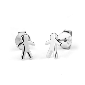 Stow Lockets Jewellery STOW Silver Stud Earrings - Stowaway Boy (Heroic)