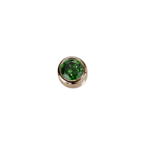 Stow Lockets Jewellery STOW Virtue Charm - Balance - Emerald CZ & 9ct Rose Gold