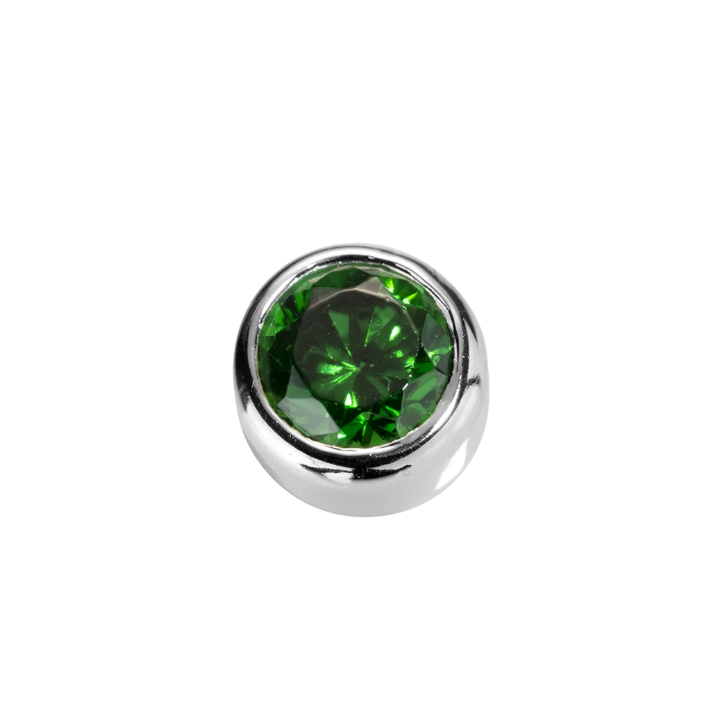 Stow Lockets Jewellery STOW Virtue Charm - Balance - Emerald CZ & Sterling Silver