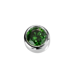 Stow Lockets Jewellery STOW Virtue Charm - Balance - Emerald CZ & Sterling Silver