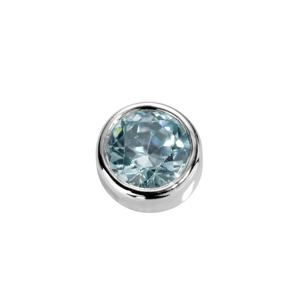 Stow Lockets Jewellery STOW Virtue Charm - Courage - Aquamarine & Sterling Silver