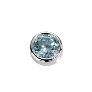 Stow Lockets Jewellery STOW Virtue Charm - Courage - Aquamarine & Sterling Silver