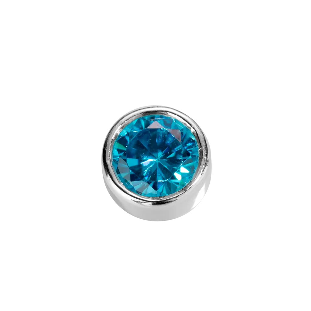 Stow Lockets Jewellery STOW Virtue Charm - Friendship - Blue Topaz & Sterling Silver