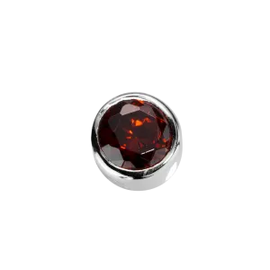 Stow Lockets Jewellery STOW Virtue Charm - Happiness - Garnet CZ & Sterling Silver