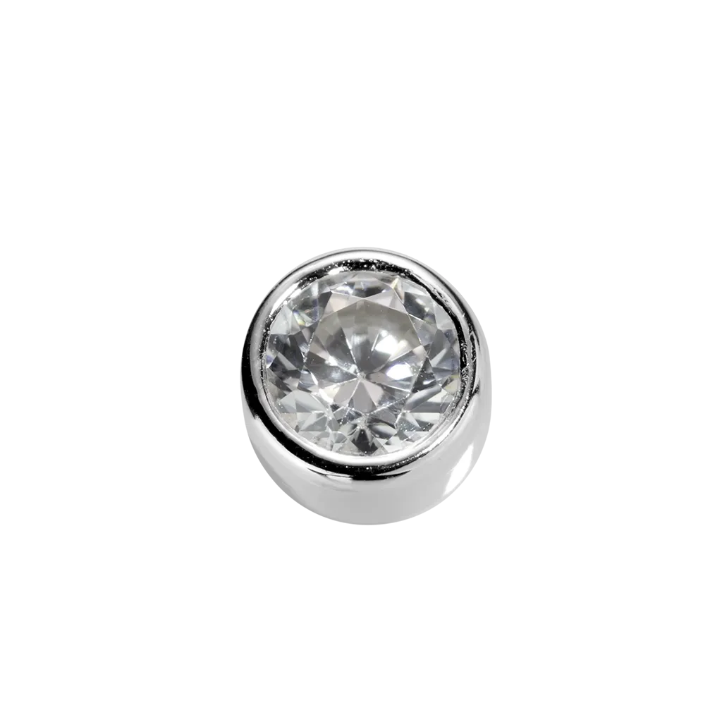 Stow Lockets Jewellery STOW Virtue Charm - Love - White Diamond CZ & Sterling Silver