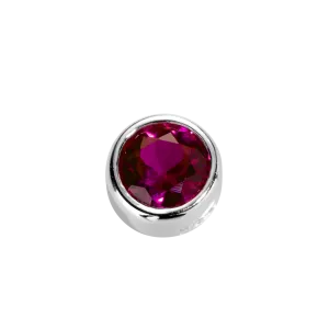 Stow Lockets Jewellery STOW Virtue Charm - Passion - Ruby CZ & Sterling Silver