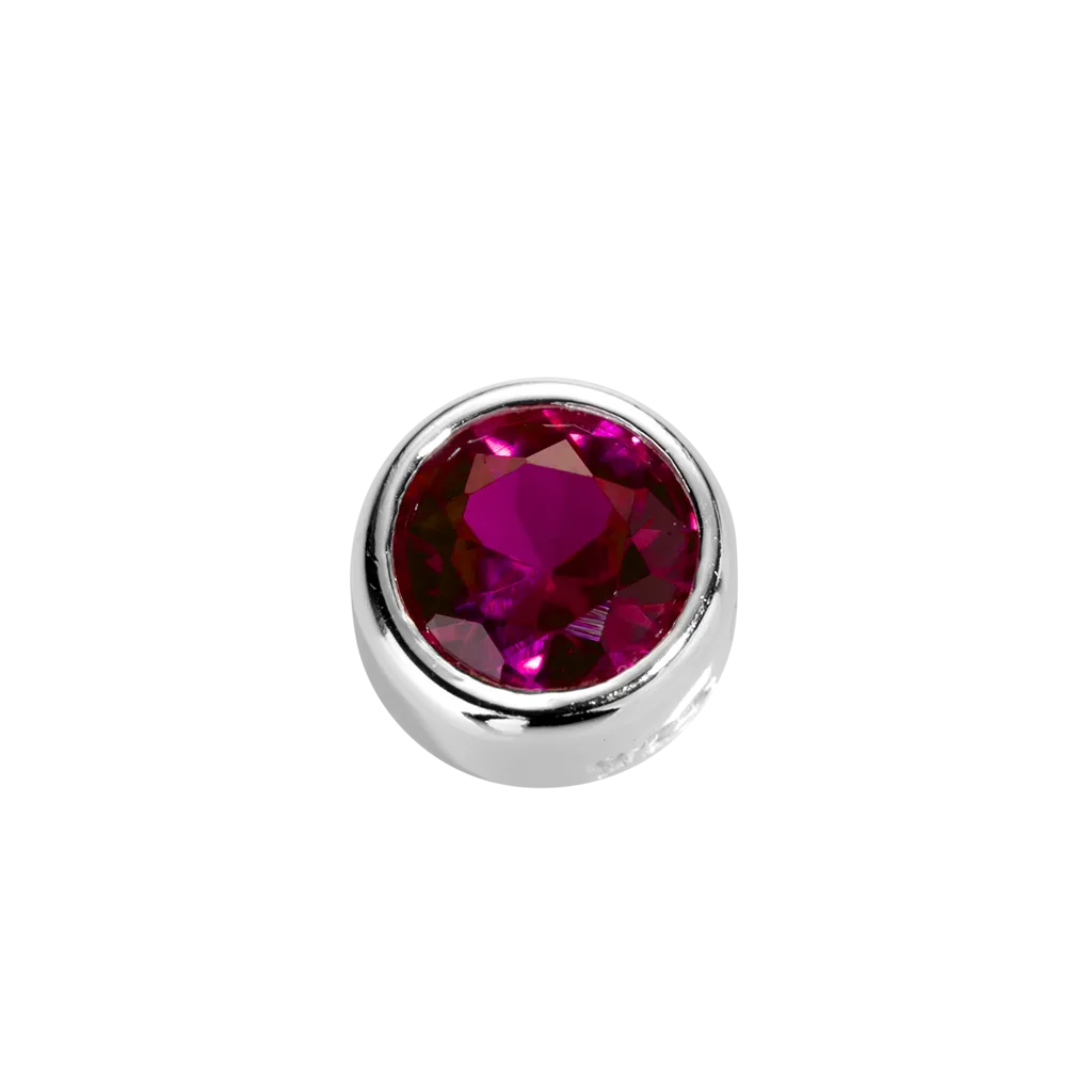 Stow Lockets Jewellery STOW Virtue Charm - Passion - Ruby CZ & Sterling Silver