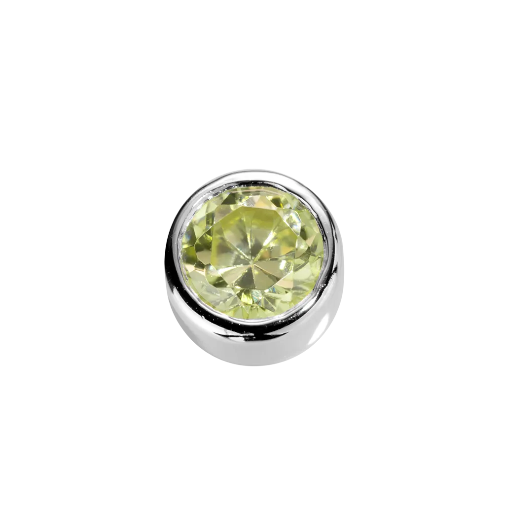 Stow Lockets Jewellery STOW Virtue Charm - Prosperity - Peridot CZ & Sterling Silver