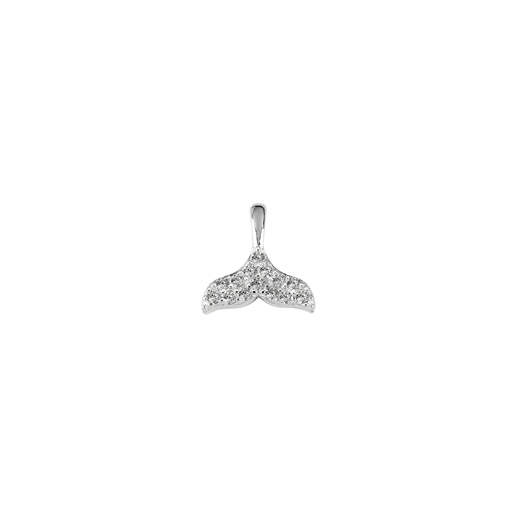 Stow Lockets Jewellery STOW Whale Tail (Protection) Charm - Sterling Silver