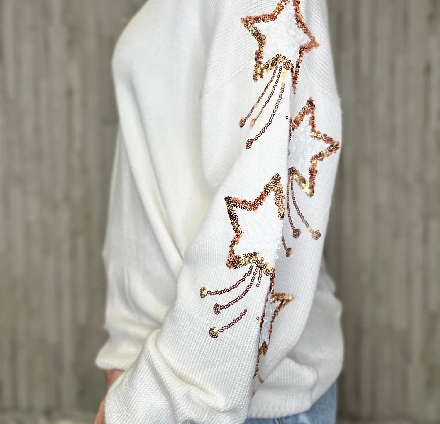 Super Star Sweater In White