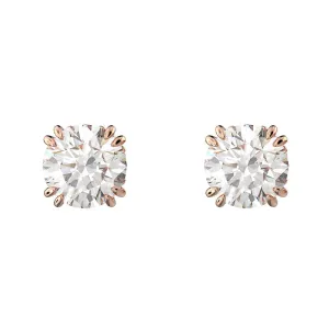 Swarovski Jewellery Swarovski Constella Rose Gold Tone Plated White Crystal Solitaire Stud Earrings