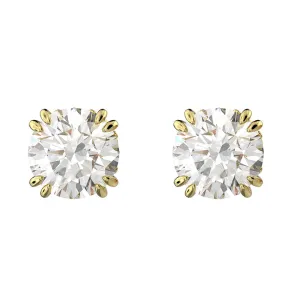 Swarovski Jewellery Swarovski Constella Yellow Gold Tone Plated White Crystal Round Cut Stud Earrings
