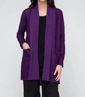 Swing Cardigan In Amethyst