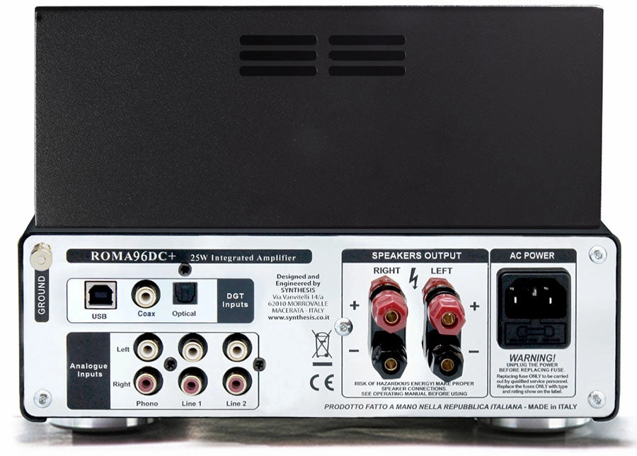 Synthesis Roma 96DC  - Pure A Class, 25W Integrated Stereo Amplifier w/ Digital Inputs (Each)
