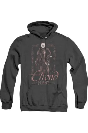 The Hobbit Elrond Stare Adult Heather Hoodie / Hooded Sweatshirt