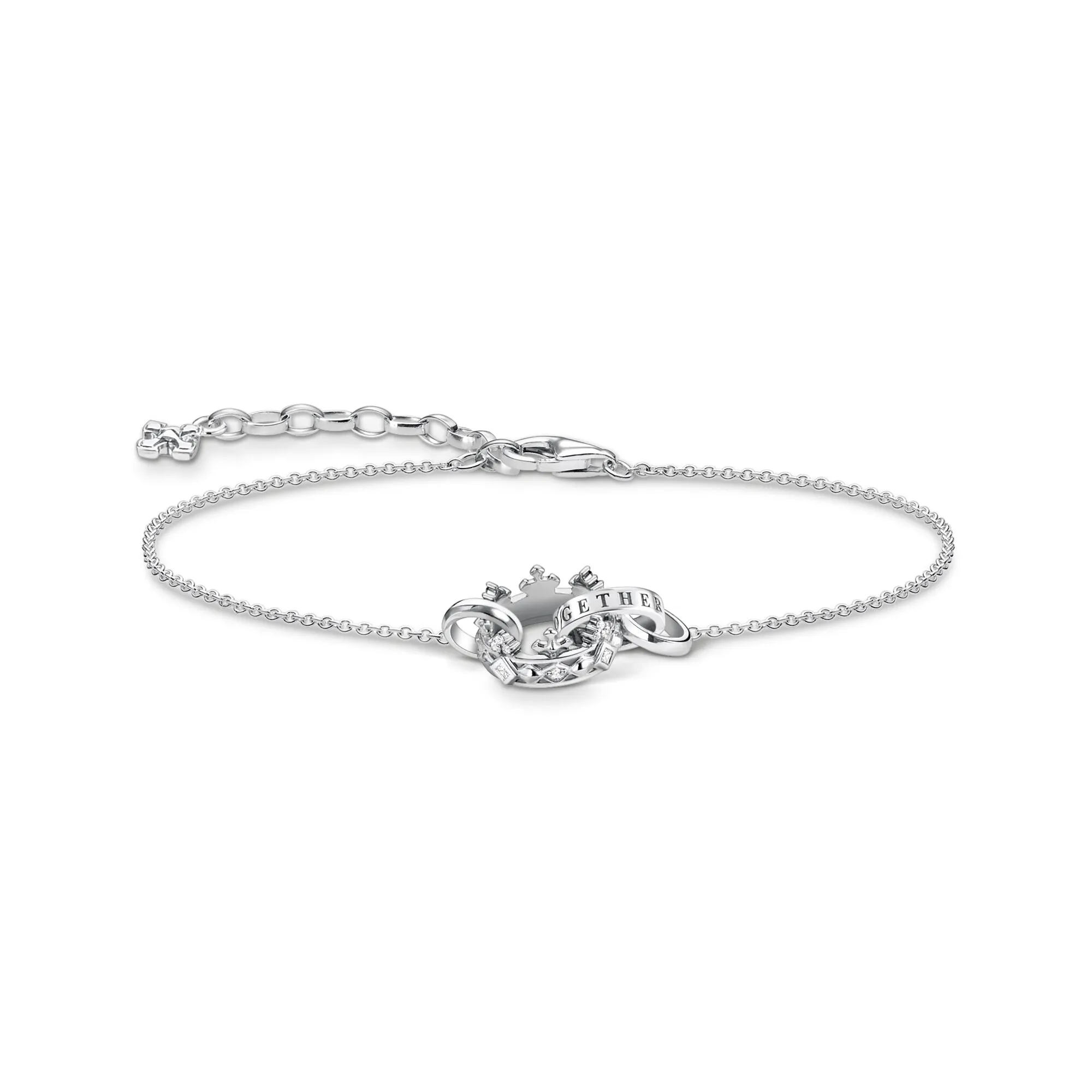 Thomas Sabo Jewellery Thomas Sabo Crown Sterling Silver Forever Together Bracelet