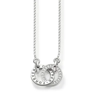 Thomas Sabo Jewellery Thomas Sabo Glam And Soul Sterling Silver White Zirconia Together Forever Necklace