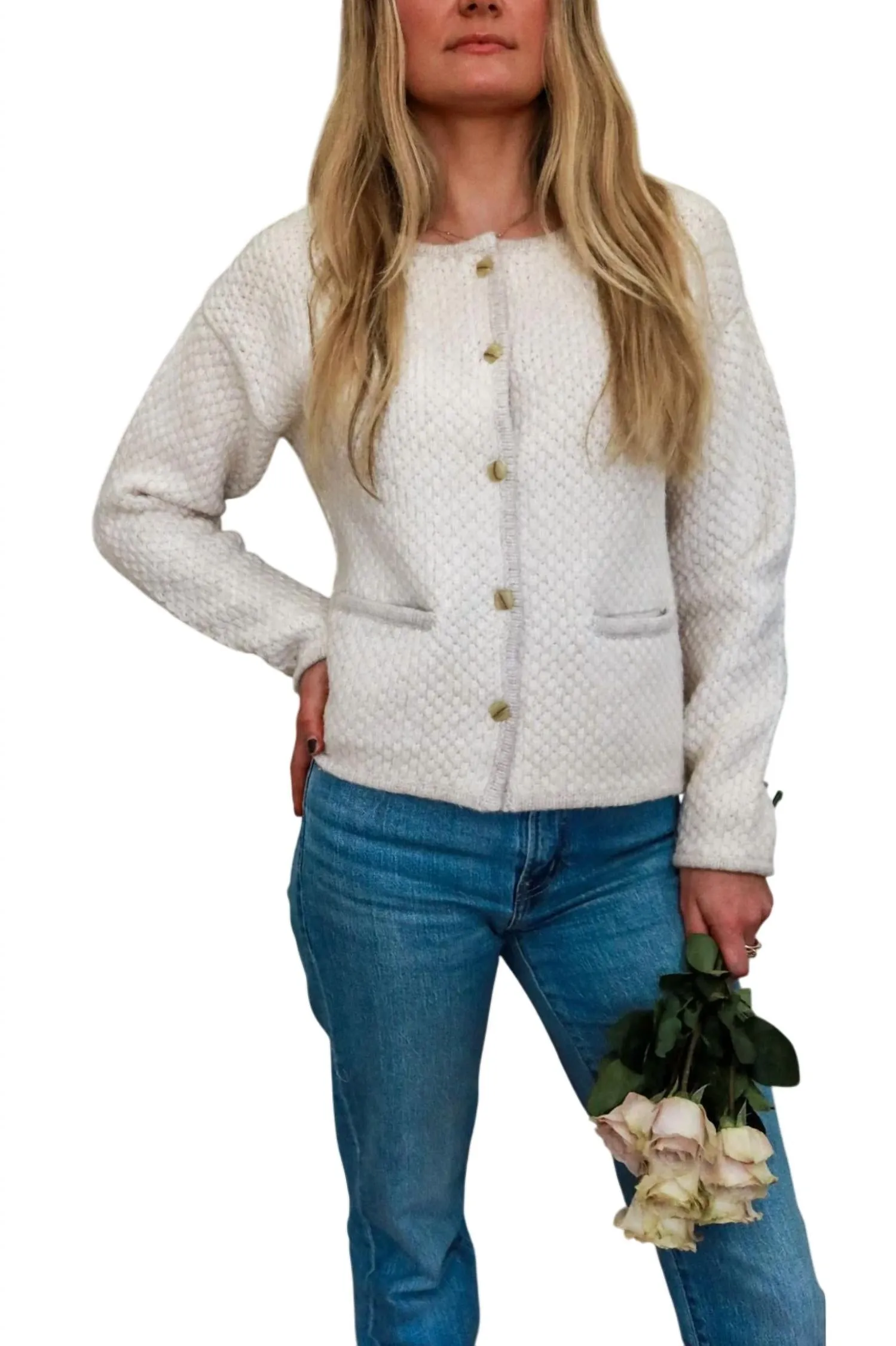 Uptown Luxe Boucle Jacket In Off-White