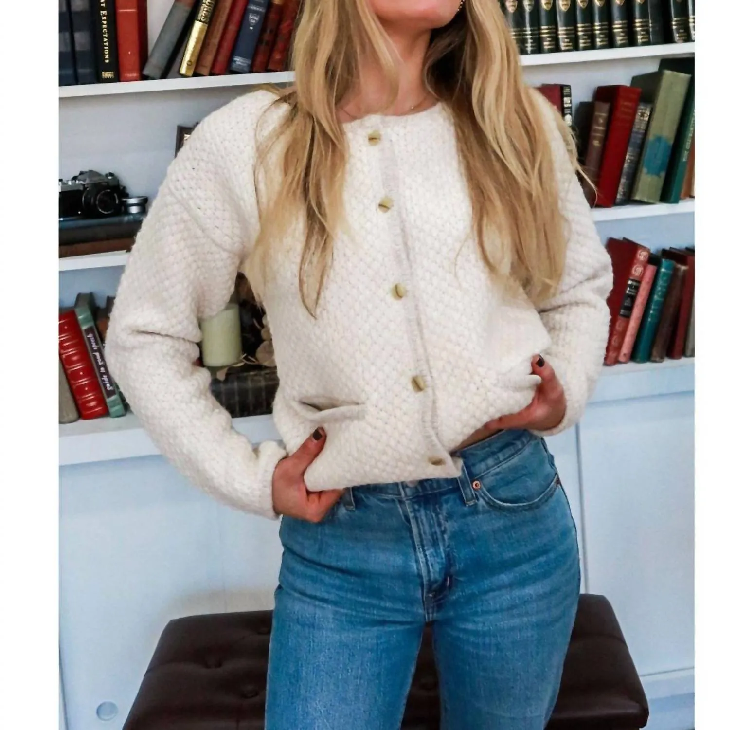 Uptown Luxe Boucle Jacket In Off-White