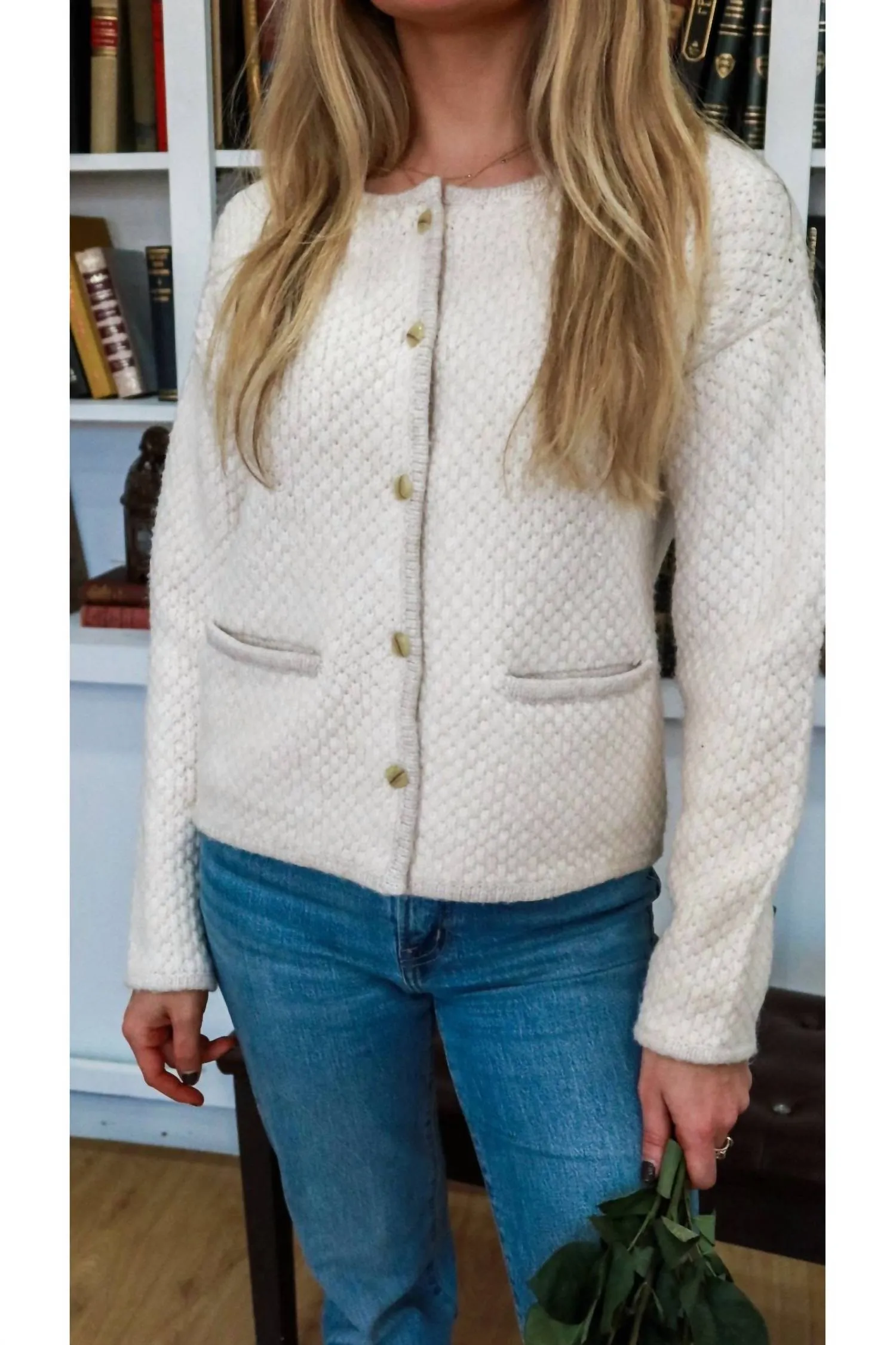 Uptown Luxe Boucle Jacket In Off-White