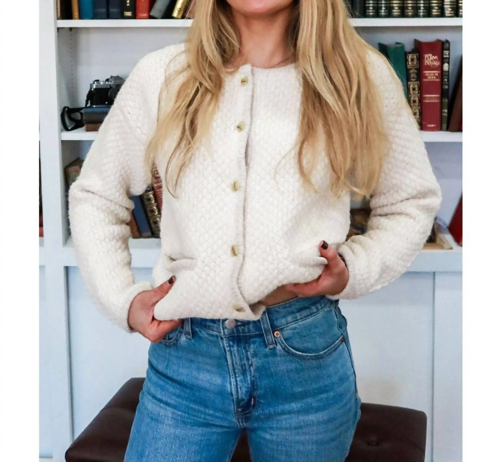 Uptown Luxe Boucle Jacket In Off-White