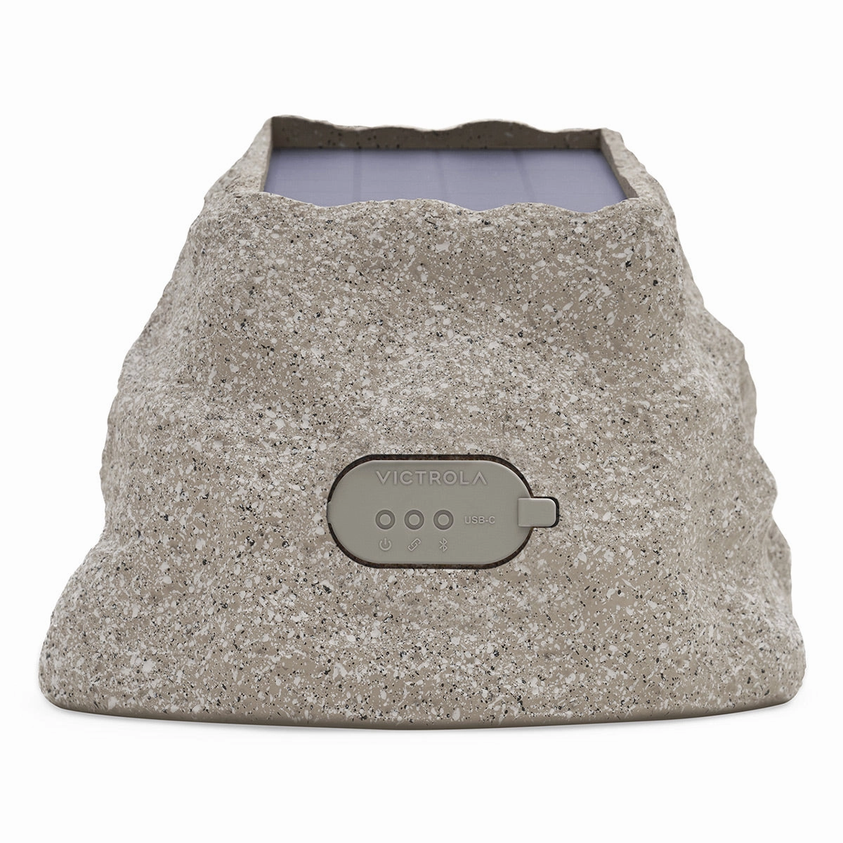 Victrola Rock Speaker Connect Bluetooth Outdoor Speaker with Solar Charging - Each (Stone)